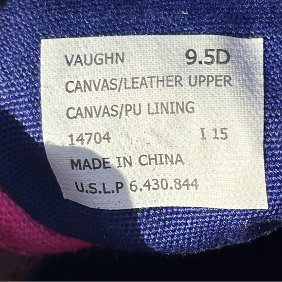 POLO Ralph Lauren Fuchsia and Navy Sneaker Leather Laces Size 9.5 - Picture 9 of 11